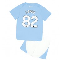 Manchester City Rico Lewis #82 Domáci Detský futbalový dres 2023-24 Krátky Rukáv (+ trenírky)